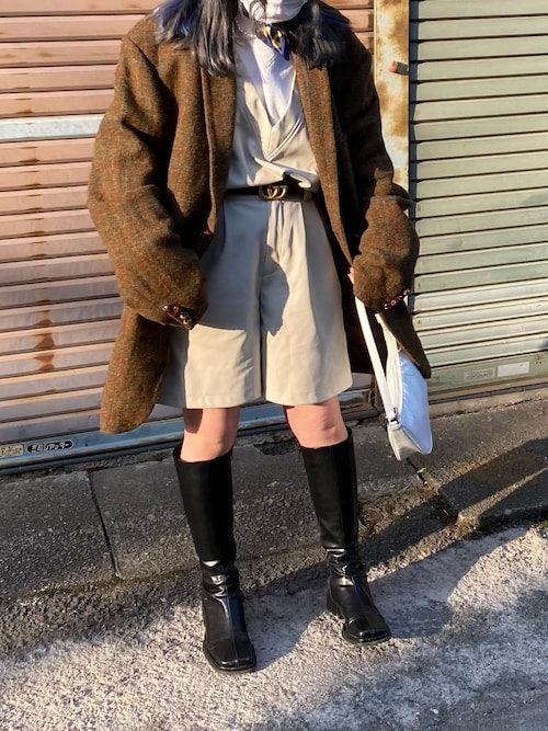 グッチウールダブルチェスターコートベルト付き GUCCI チェスター