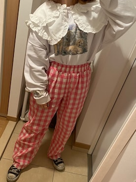「WC（ダブル シー）のアイテム（シャツ/ブラウス）」を使った、ㅎㄹさん（レディース・155cm）の春コーディネート
