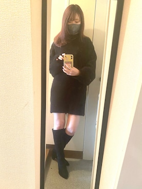 「SpRay（スプレイ）のアイテム（ワンピース/ドレス）」を使った、なるみさん（レディース・157cm）の冬コーディネート