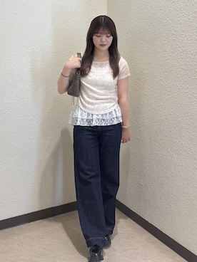 「フェミニンカジュアル」｜ゆいはさん（レディース・158cm）の夏コーディネート
