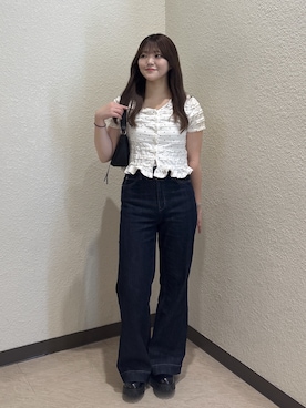 「フェミニンカジュアル」｜ゆいはさん（レディース・158cm）の夏コーディネート