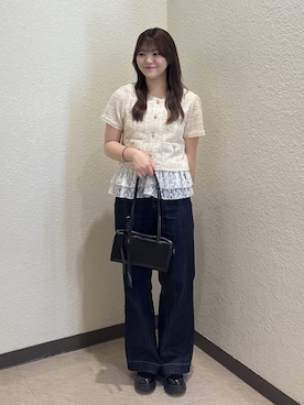 「フェミニンカジュアル」｜ゆいはさん（レディース・158cm）の夏コーディネート
