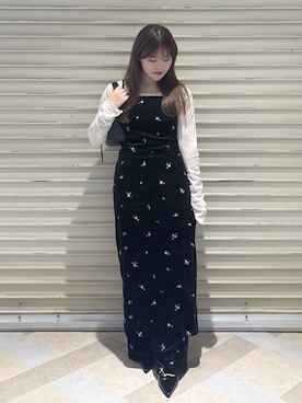 「FREE'S MART（フリーズマート）のアイテム（ワンピース）」を使った、ゆいはさん（レディース・158cm）の秋コーディネート
