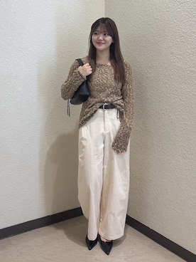 「FREE'S MART（フリーズマート）のアイテム（ニット/セーター）」を使った、ゆいはさん（レディース・158cm）の秋コーディネート