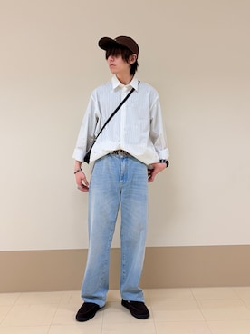 「LACOSTE（ラコステ）のアイテム（帽子）」を使った、Suzukiさん（メンズ・175cm）の春コーディネート