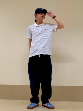 「LACOSTE（ラコステ）のアイテム（ポロシャツ）」を使った、Suzukiさん（メンズ・175cm）の夏コーディネート