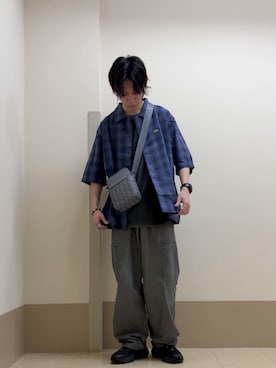 「LACOSTE（ラコステ）のアイテム（Tシャツ/カットソー）」を使った、Suzukiさん（メンズ・175cm）の夏コーディネート