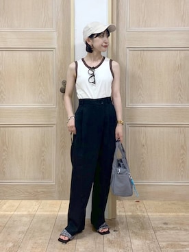 「アイテム（キャップ）」を使った、515yoshiさん（レディース・149cm・30代）の夏コーディネート