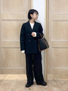 「アイテム（テーラードジャケット）」を使った、515yoshiさん（レディース・149cm）の秋コーディネート