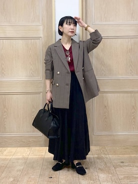 「アイテム（ジャケット/アウター）」を使った、515yoshiさん（レディース・149cm・30代）の秋コーディネート