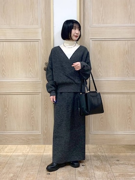 「アイテム（トートバッグ）」を使った、515yoshiさん（レディース・149cm・30代）の冬コーディネート