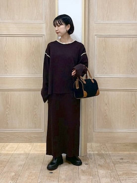 「GLOBAL WORK（グローバルワーク）のアイテム（ワンピース）」を使った、515yoshiさん（レディース・149cm）の秋コーディネート