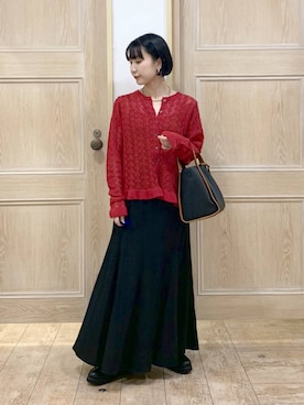 「アイテム（チョーカー）」を使った、515yoshiさん（レディース・149cm）の秋コーディネート