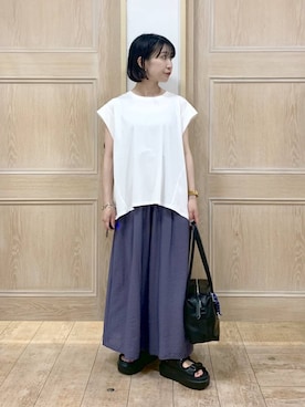 「アイテム（ボストンバッグ）」を使った、515yoshiさん（レディース・149cm）の夏コーディネート
