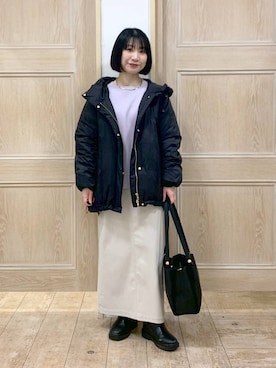 「アイテム（トートバッグ）」を使った、515yoshiさん（レディース・149cm・30代）の冬コーディネート