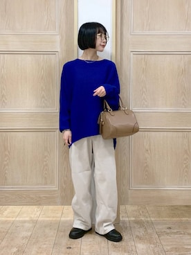 「GLOBAL WORK（グローバルワーク）のふわふわHugmeドルマンプルオーバー/595406（ニット/セーター）」を使った、515yoshiさん（レディース・149cm）の秋コーディネート