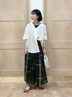 「アイテム（チョーカー）」を使った、515yoshiさん（レディース・149cm・30代）の秋コーディネート