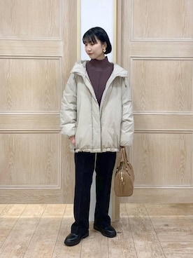 「アイテム（ダウンジャケット/コート）」を使った、515yoshiさん（レディース・149cm）の秋コーディネート