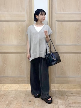 「アイテム（ボストンバッグ）」を使った、515yoshiさん（レディース・149cm・30代）の夏コーディネート
