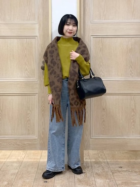 「アイテム（ボストンバッグ）」を使った、515yoshiさん（レディース・149cm・30代）の秋コーディネート