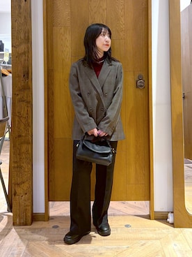 「GLOBAL WORK（グローバルワーク）のアイテム（テーラードジャケット）」を使った、515yoshiさん（レディース・149cm）の秋コーディネート