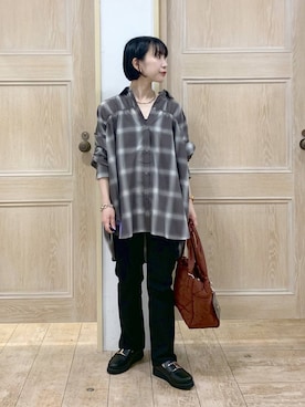 「アイテム（チョーカー）」を使った、515yoshiさん（レディース・149cm・30代）の秋コーディネート