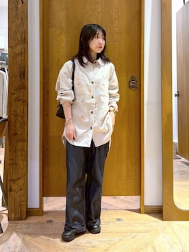 「GLOBAL WORK（グローバルワーク）のアイテム（シャツ/ブラウス）」を使った、515yoshiさん（レディース・149cm）の秋コーディネート