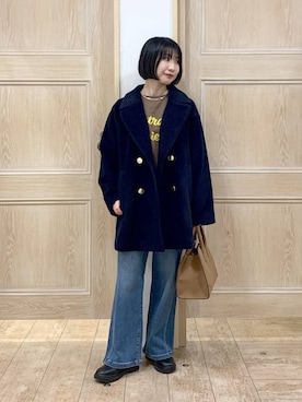 「アイテム（チェスターコート）」を使った、515yoshiさん（レディース・149cm）の冬コーディネート