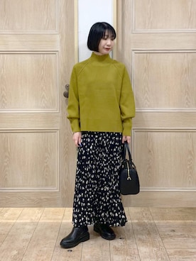 「アイテム（ボストンバッグ）」を使った、515yoshiさん（レディース・149cm・30代）の冬コーディネート