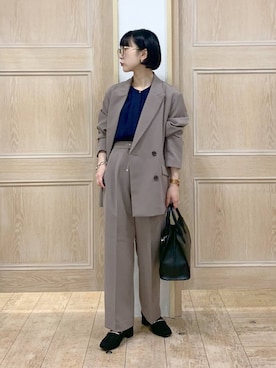 「GLOBAL WORK（グローバルワーク）のアイテム（テーラードジャケット）」を使った、515yoshiさん（レディース・149cm）の秋コーディネート