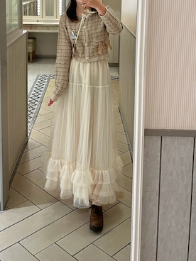 「RETRO GIRL（レトロガール）のアイテム」を使った、areyu8さん（骨格ウェーブ・レディース・150cm）の春コーディネート