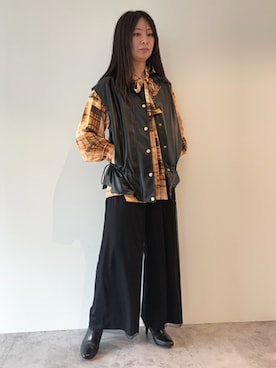 「R-ISM（リズム）のアイテム」を使った、rismstaffさん（レディース・165cm）の秋コーディネート
