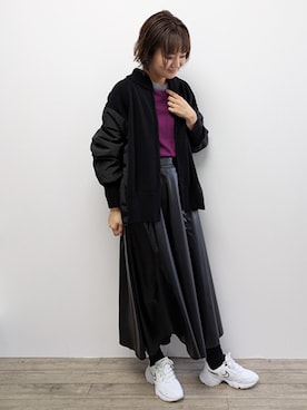 「レザースカート」｜rismstaffさん（レディース・167cm）の秋コーディネート