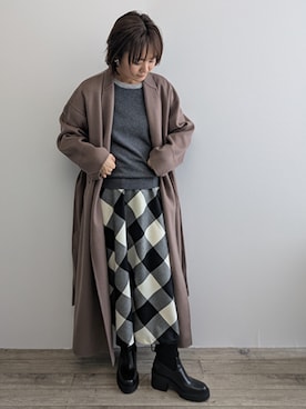 「ロングコートコーデ」｜rismstaffさん（レディース・167cm）の秋コーディネート