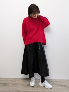 「レザースカート」｜rismstaffさん（レディース・167cm）の秋コーディネート
