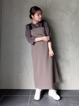 「秋服」｜「アイテム（ジャンパースカート）」を使った、rismstaffさん（レディース・154cm）の秋コーディネート