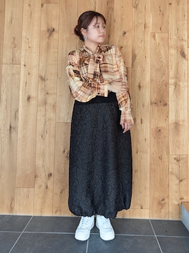 「ボウタイブラウス」｜rismstaffさん（レディース・154cm）の秋コーディネート