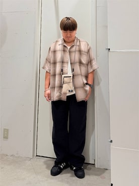 「BAYFLOW（ベイフロー）のアイテム」を使った、あおいさん（メンズ・164cm）の夏コーディネート