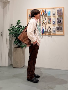 「BAYFLOW（ベイフロー）のアイテム（パンツ）」を使った、あおいさん（レディース・164cm）の春コーディネート