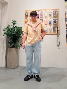 「BAYFLOW（ベイフロー）のアイテム（パンツ）」を使った、あおいさん（メンズ・164cm）の春コーディネート