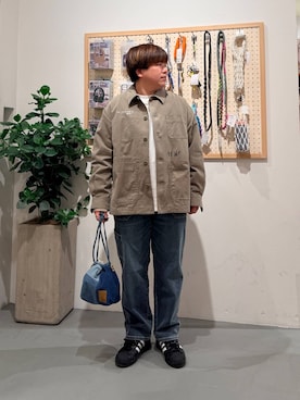 「BAYFLOW（ベイフロー）のアイテム（パンツ）」を使った、あおいさん（メンズ・164cm）の春コーディネート