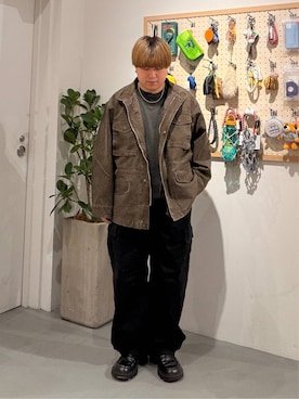 「BAYFLOW（ベイフロー）のアイテム」を使った、あおいさん（メンズ・164cm）の秋コーディネート