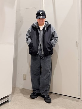 「アイテム（キャップ）」を使った、あおいさん（メンズ・164cm・20代）の秋コーディネート