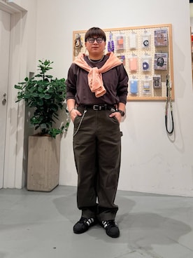 「BAYFLOW（ベイフロー）のアイテム（トップス）」を使った、あおいさん（メンズ・164cm）の春コーディネート