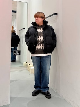 「BAYFLOW（ベイフロー）のアイテム（パンツ）」を使った、あおいさん（メンズ・164cm）の冬コーディネート