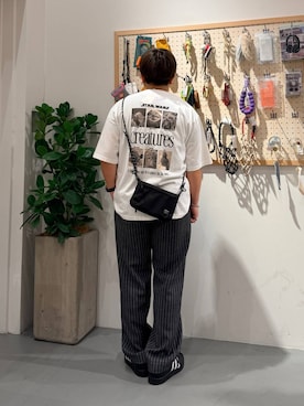 「BAYFLOW（ベイフロー）の【スター・ウォーズ】デザインTシャツ（Tシャツ/カットソー、その他）」を使った、あおいさん（メンズ・164cm）の夏コーディネート