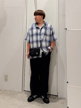 「BAYFLOW（ベイフロー）のアイテム」を使った、あおいさん（メンズ・164cm）の夏コーディネート