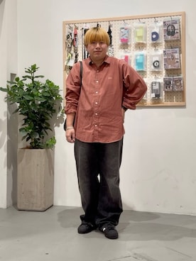 「BAYFLOW（ベイフロー）のアイテム（ショルダーバッグ）」を使った、あおいさん（メンズ・164cm）の秋コーディネート