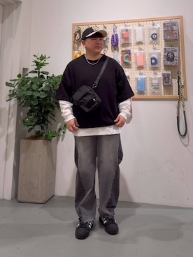 「BAYFLOW（ベイフロー）のアイテム（トップス）」を使った、あおいさん（メンズ・164cm）の春コーディネート