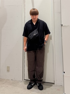 「BAYFLOW（ベイフロー）のBASICタンクトップ（タンクトップ、ホワイト系）」を使った、あおいさん（メンズ・164cm）の夏コーディネート